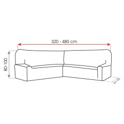 Funda Superelástica Sofá Rinconera Mila