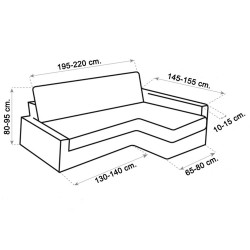 Copridivano Chaise Longue Friheten Belfast
