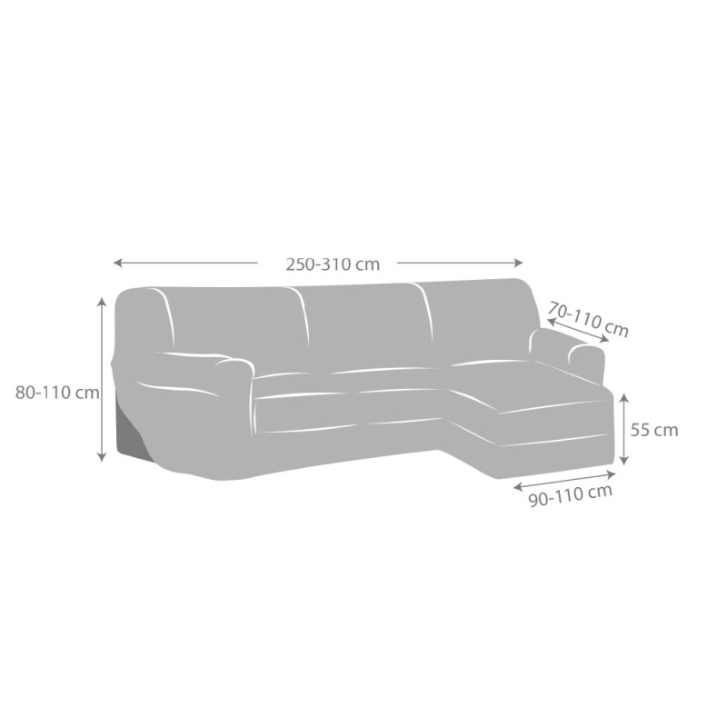 Copridivano Elastico Chaise Longue Palma